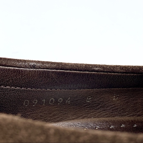 GUCCI Dark Brown Suede with Brown & Black Web Ribb - Picture 8 of 8